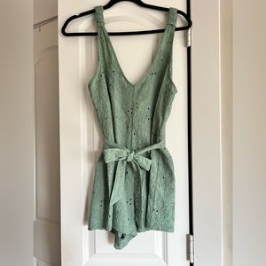 NWT ZARA Romper Sage Green